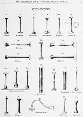 Nineteenth-century stethoscopes